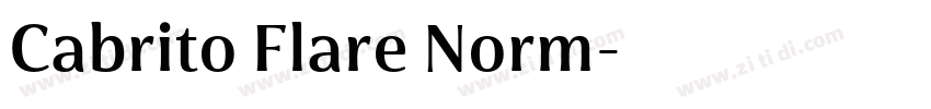 Cabrito Flare Norm字体转换